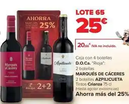 Carrefour Marqués de cáceres / azpilicueta - d.o.ca. crianza oferta