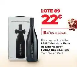 Carrefour Habla del silencio - i.g.p vino de la tierra de extremadura oferta