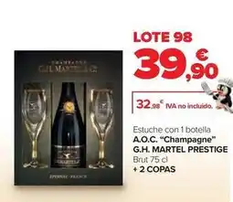Carrefour G.h. martel prestige - a.o.c. champagne brut + 2 copas oferta