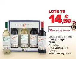Carrefour Cune - d.o.ca. rioja crianza blanco verdejo oferta