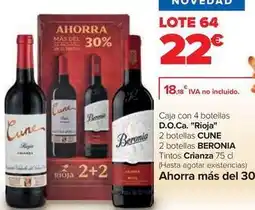 Carrefour Cune / beronia - d.o.ca. rioja crianza oferta