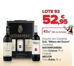 Carrefour Matarromera / melior - d.o. ribera del duero crianza roble oferta