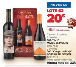 Carrefour Matsu el pícaro / borsao selección - d.o. toro d.o. campo de borja oferta