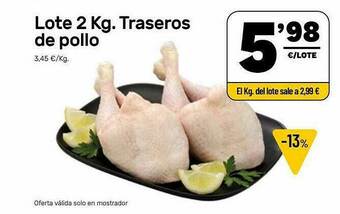 AhorraMas Lote 2kg Traseros De Pollo oferta