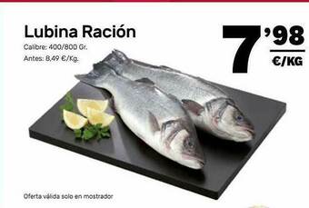 AhorraMas Lubina Ración oferta
