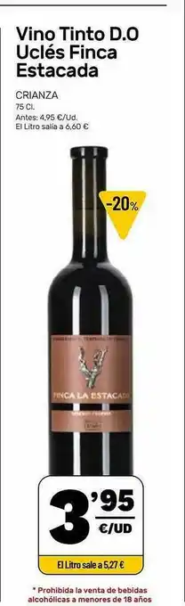 AhorraMas Vino Tinto D.o. Uclés Finca Estacada oferta