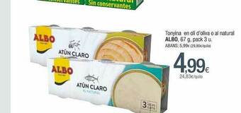 Condis Tonyina En Oli D'oliva O Al Natural Albo oferta