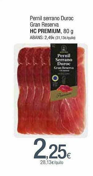 Condis Pernil Serrano Duroc Gran Reserva Hc Premium oferta