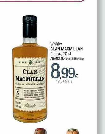 Condis Whisky Clan Macmillan oferta