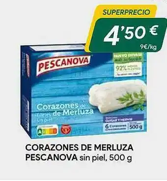 Masymas Corazones De Merluza Pescanova Sin Piel oferta