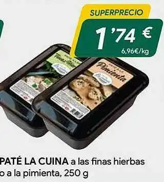 Masymas Paté La Cuina A Las Finas Hierbas O A La Pimienta oferta