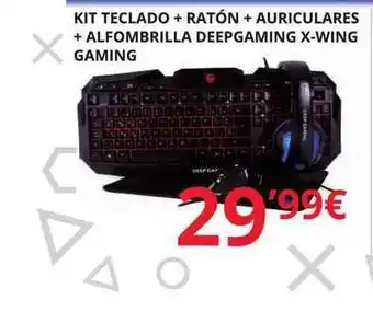 Dynos Informática Kit Teclado + Ratón + Auriculares + Alfombrilla Deepgaming X-wing Gaming oferta