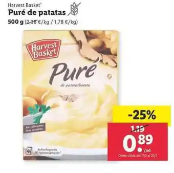 Lidl Harvest Basket Puré de patatas 500g oferta