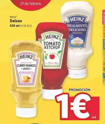 Lidl Heinz Salsas 220ml oferta