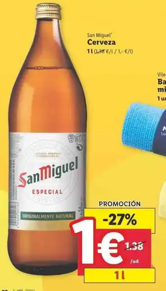 Lidl San Miguel Cerveza 1L oferta