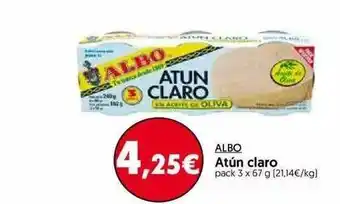 Hiper Usera Atún Claro Albo 3 x 67g oferta