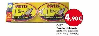 Hiper Usera Ortiz Bonito Del Norte Aceite Olivia - Escabeche 2 x 82g oferta