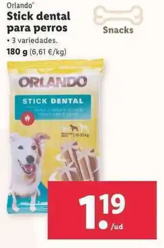 Lidl Orlando Stick dental para perros 180g oferta