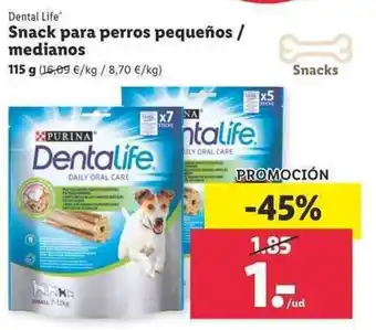 Lidl Dental Life Snack para perros pequeños / medianos 115g oferta