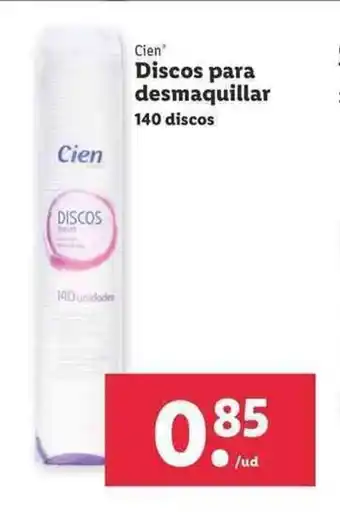 Lidl Cien Discos para desmaquillar 140 discos oferta
