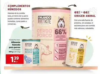 Lidl Orlando Pure Taste Alimento húmedo para perros 400g oferta