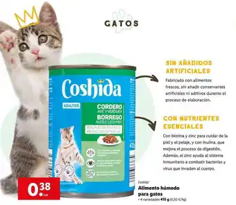 Lidl Coshida Alimento húmedo para gatos 415g oferta