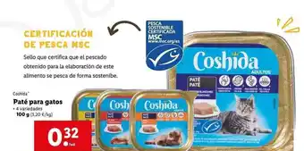 Lidl Coshida Paté para gatos 100g oferta