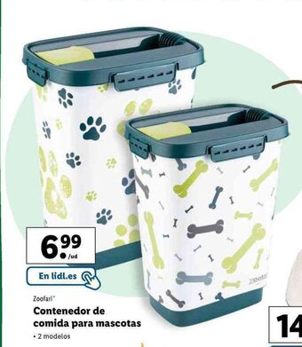 Lidl Zoofari Contenedor de comida para mascotas oferta