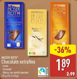 ALDI Moser Roth Chocolate extrafino oferta