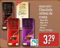 ALDI Moser Roth Chocolate relleno de crema oferta