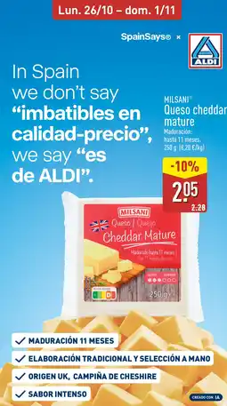 ALDI Milsani queso cheddar mature oferta
