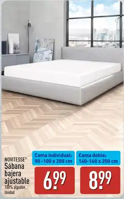 ALDI Novitesse sábana bajera ajustable oferta
