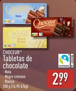 ALDI Choceur tabletas de chocolate oferta