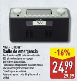 ALDI Adventuridge radio de emergencia oferta