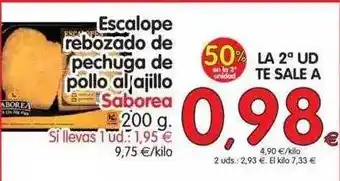 Alimerka Saborea Escalope Rebozado De Pechuga De Pollo Al Ajillo 200g oferta