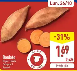 ALDI Boniato oferta