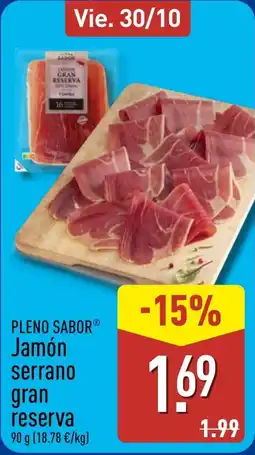 ALDI Pleno sabor jamón serrano gran reserva oferta
