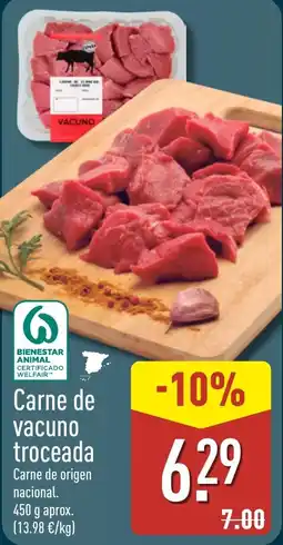 ALDI Carne de vacuno troceada oferta