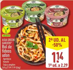 ALDI Asia Green Garden bol de fideos udon oferta