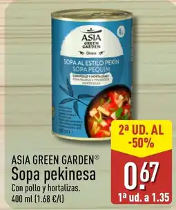 ALDI Asia green garden sopa pekinesa oferta