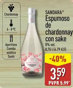 ALDI Sandara espumoso de chardonnay con sake oferta