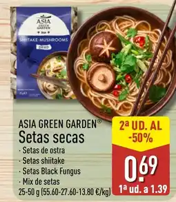 ALDI Asia Green Garden setas secas oferta
