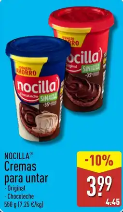 ALDI Nocilla cremas para untar oferta