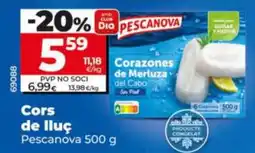 Dia Pescanova corazones de merluza del cabo oferta
