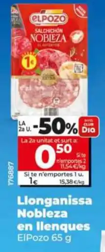 Dia Elpozo llonganissa nobleza en llenques oferta