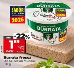 Dia Dia selection mundial burrata fresca oferta