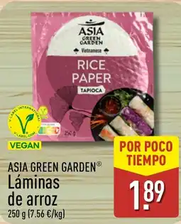 ALDI Asia Green Garden láminas de arroz oferta