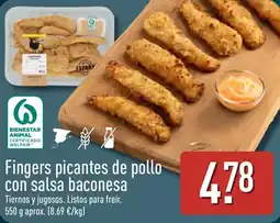 ALDI Fingers picantes de pollo con salsa baconesa oferta