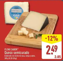 ALDI Pleno Sabor queso semicurado oferta