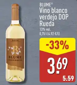 ALDI Blume vino blanco verdejo dop rueda oferta